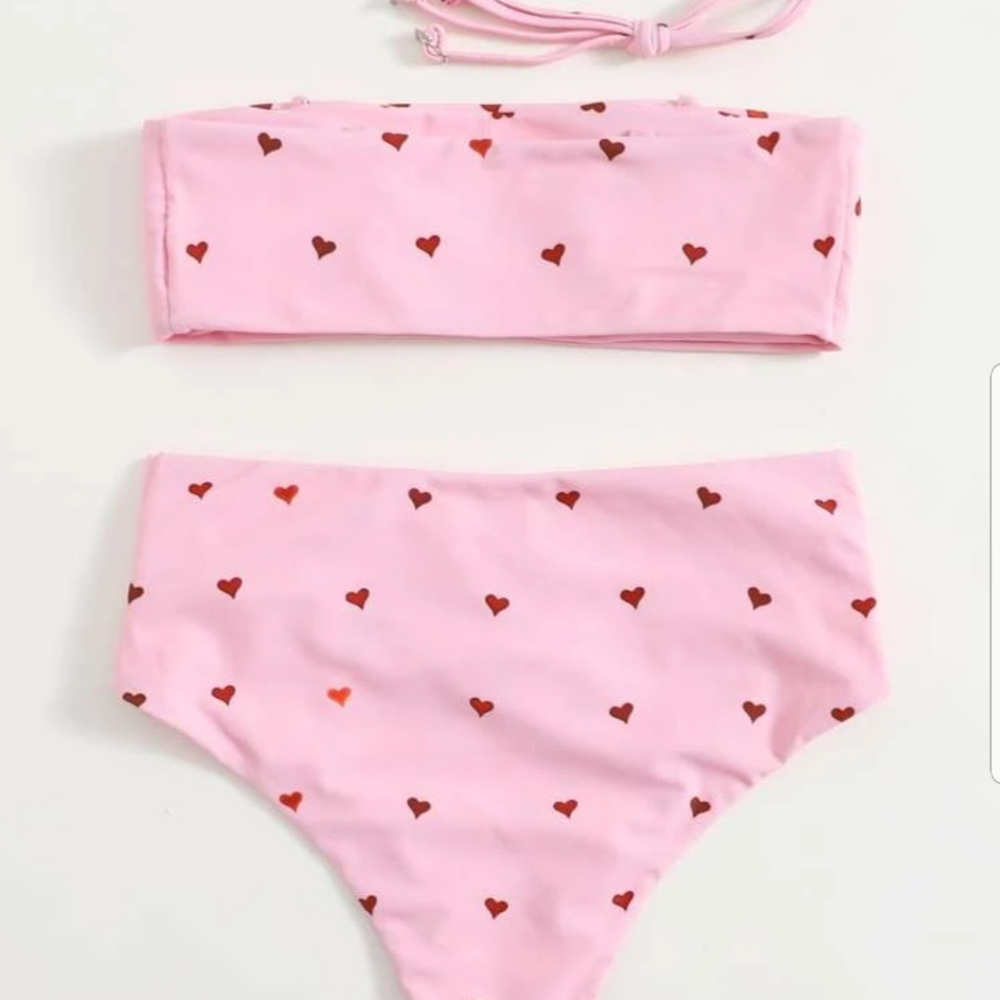 Heart Print Bikini Sets